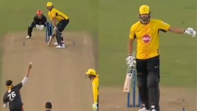 Tim David expressed his doubts over the action of Usman Tariq. (X images) Tim David expressed his doubts over the action of Usman Tariq. (X images)