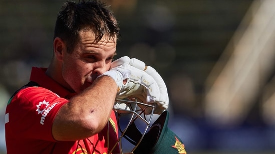 Ryan Burl was the top-scorer for Zimbabwe with 54 not out off 43 balls.(AFP)