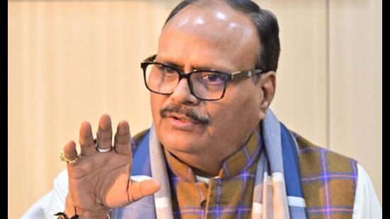 Uttar Pradesh deputy chief minister Brajesh Pathak. (HT file)