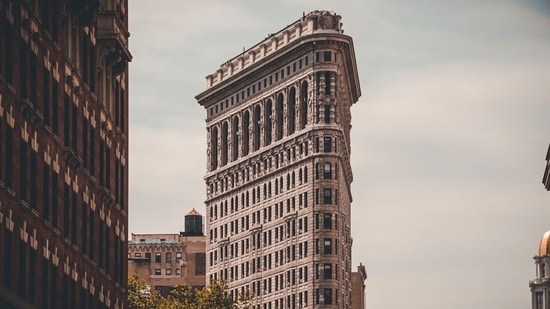 A view of the Flatiron Building in New York City.