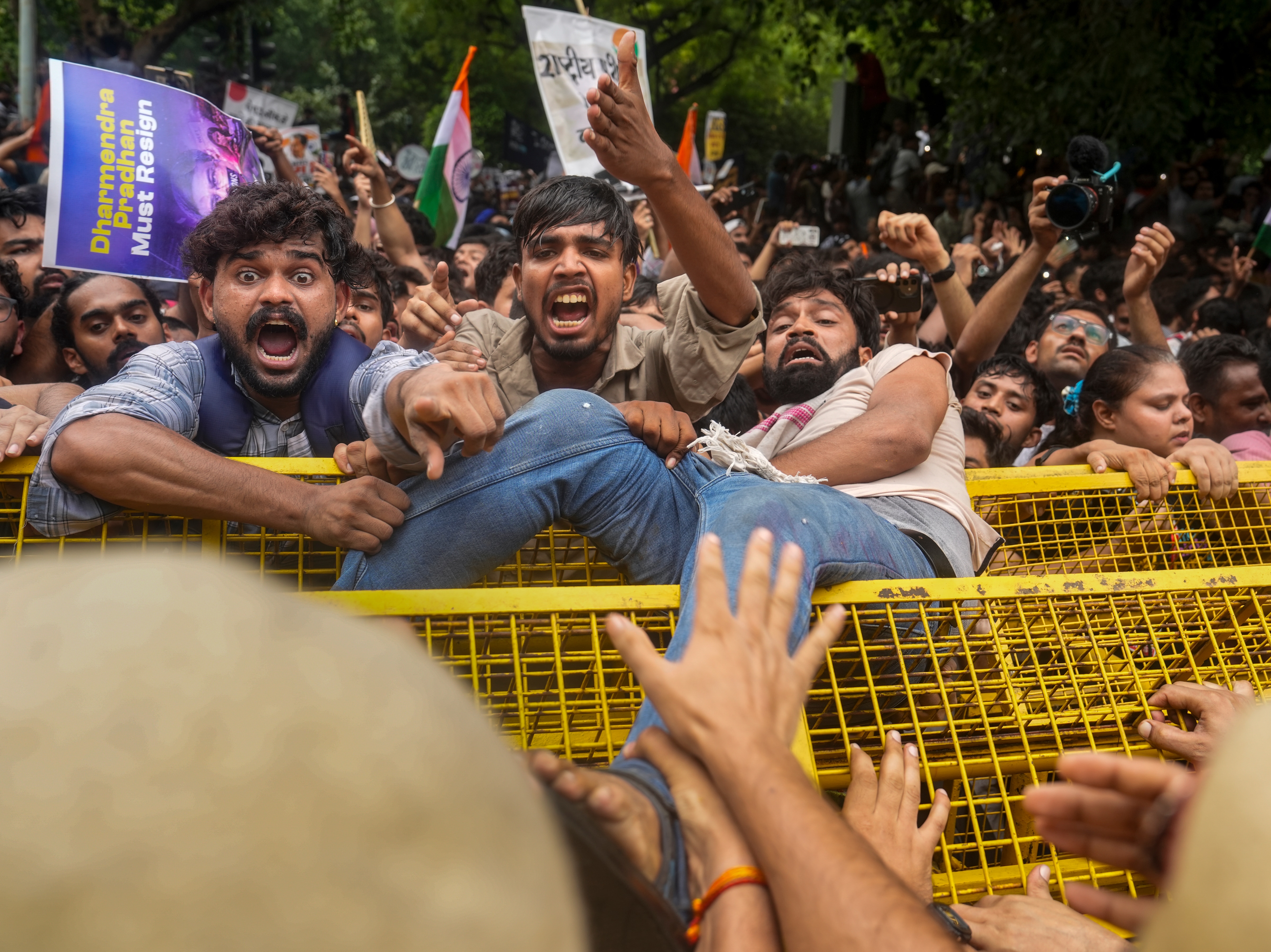 Supporters of the Cockroach Janata Party (CJP) during a protest march, at Sansad Marg, in New Delhi, Monday, July 20, (PTI) Supporters of the Cockroach Janata Party (CJP) during a protest march, at Sansad Marg, in New Delhi, Monday, July 20, (PTI)