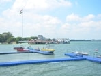 Boating area of Ramgarh Tal (HT PHOTO)