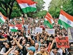 For many protesters at Shivaji Park on Sunday, Dharmendra Pradhan’s resignation was only a symbolic victory in the struggle to fix government accountability over systemic failures (Anshuman Poyrekar/HT Photo)