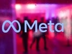 The Meta logo. A report alleged the company served thousands of ads for AI nudify apps through a China-based advertising partner.