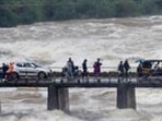 Pune, India - Aug. 4, 2019: Khadakwasla dam after releasing around 30000 quesecs of water in Pune, India, on Sunday, August 4, 2019. (Photo by Sanket Wankhade/HT PHOTO)