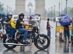 Gram it: What's the fun if you don't go for a ride when it rains in Delhi! Here's how some visitors were spotted doing just that while enjoying the monsoon at India Gate, Kartavya Path, on Monday. As per India Meteorological Department, localised showers are expected in the city today as well.   