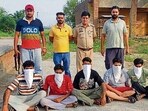 The accused in the custody of Khanna police on Sunday. (HT Photo)