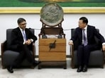 They discussed ways to deepen the implementation of the guidance of Prime Minister Narendra Modi and President Xi Jinping for bilateral relations. (@EOIBeijing X/ANI)