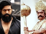 In Ramayana, Yash (L) plays Ravana, a role immortalised by Arvind Trivedi (R) on TV in the 80s.