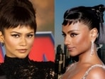 Actors Zendaya and Simone Ashely with micro-bangs 