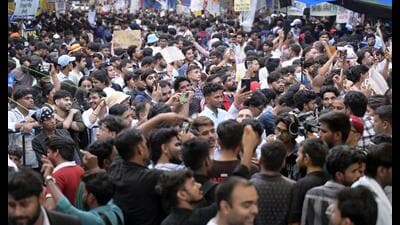 HT could not independently verify the police’s claims (RAJ K RAJ /HT PHOTO)
