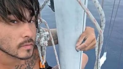 Kai Sato, 39, was rescued after drifting alone in the Pacific Ocean for nearly a month (Facebook) Kai Sato, 39, was rescued after drifting alone in the Pacific Ocean for nearly a month (Facebook)