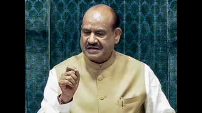 Lok Sabha speaker Om Birla passed the bill after majority votes. (Sansad TV/PTI)