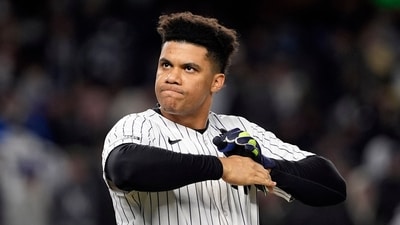 Juan Soto remains optimistic that he will return before the end of the 2026 MLB season. (AP)
