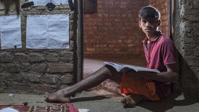 Mumbai, India - March 5, 2020: Ravi Mali, 15, Fulorepada----Fulorepada and Pisepada near Padgha, Bhiwandi the ongoing board exams are a great moment of pride. For the first time, children from the village are writing their SSC exams this year at Bhiwandi in Mumbai, India, on Thursday, March 5, 2020. (Photo by Satish Bate/Hindustan Times) (Satish Bate/HT Photo)