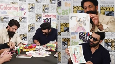 Ranbir Kapoor and Yash's colouring challenge video melts hearts. Ranbir Kapoor and Yash's colouring challenge video melts hearts.