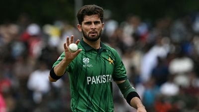 Shaheen Afridi for Pakistan. (AFP) Shaheen Afridi for Pakistan. (AFP)