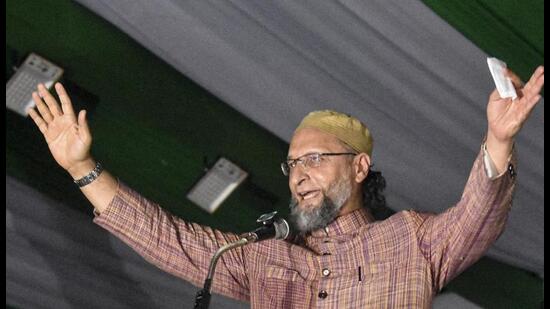 AIMIM chief Asaduddin Owaisi at a rally in Moradabad on July 25. (FILE PHOTO)