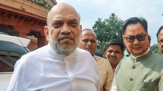 Parliament monsoon session LIVE: Union Home Minister Amit Shah, Union Minister Kiren Rijiju at Parliament premises during the monsoon session, in New Delhi on Thursday. Parliament monsoon session LIVE: Union Home Minister Amit Shah, Union Minister Kiren Rijiju at Parliament premises during the monsoon session, in New Delhi on Thursday.