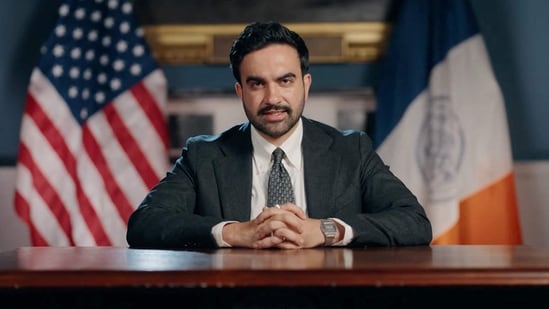 NYC Mayor Zohran Mamdani speaks at a news conference announcing discounts at the city's upcoming government-owned grocery stores.