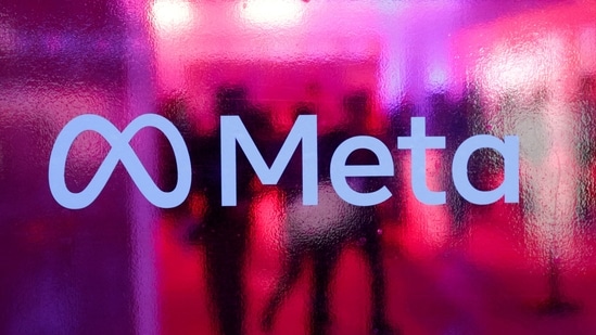 The Meta logo. A report alleged the company served thousands of ads for AI nudify apps through a China-based advertising partner.