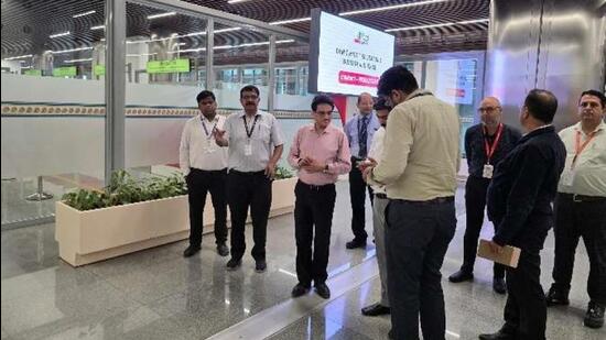 Preliminary assessment for introducing the hub-and-spoke operational model at Pune airport was conducted on Sunday. (HT)
