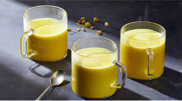 Chamomile, milk, honey, and turmeric come together to make a soothing drink that helps you sleep. (Roundglass Living) Chamomile, milk, honey, and turmeric come together to make a soothing drink that helps you sleep. (Roundglass Living)