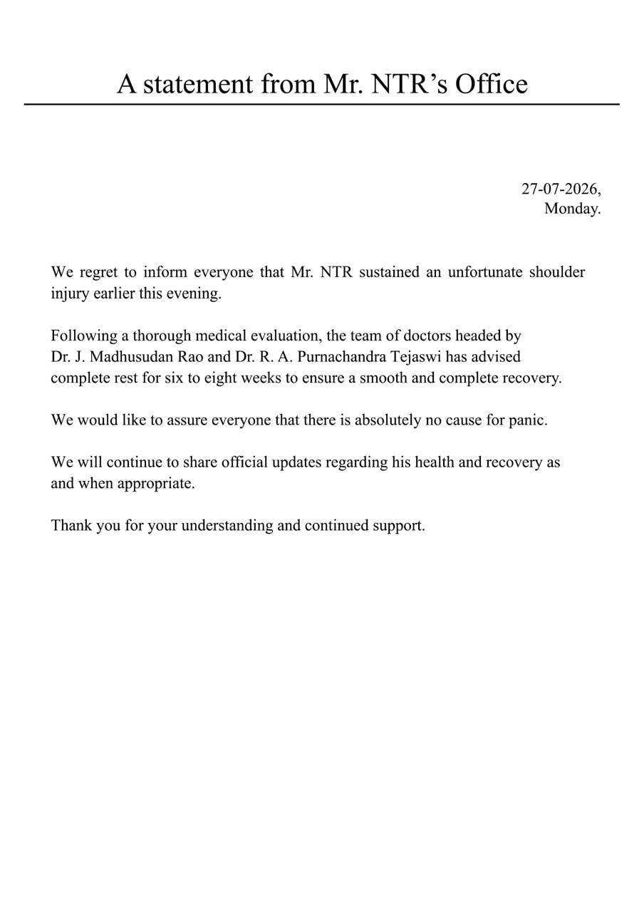 Official statement from the actor's team.