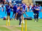 Jasprit Bumrah during a warm-up session before the 2nd ODI against England.
