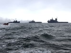 File photo of navy ships of Iran and Azerbaijan during an exercise, in the Caspian Sea