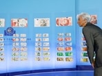 European Central Bank President Christine Lagarde presents shortlisted designs for future euro banknotes at the ECB headquarters in Frankfurt, Germany, July 23, 2026.