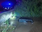 Her husband, who was behind the wheel of the Mahindra Thar SUV, escaped without injury. Her parental family has alleged foul play in the incident. (HT Photo)