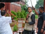 Congress MP Shashi Tharoor during the Monsoon session of Parliament, in New Delhi.