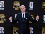 FIFA President Gianni Infantino arrives on the red carpet ahead of the FIFA World Cup 2026 Draw 