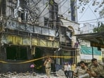 The June 3 blaze at the Flourish Stay B&B, in which 23 people, including 13 foreign nationals, died. (RAJ K RAJ /HT PHOTO)