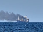 There were four Indian crew members on the MV AGN Ragnar when it was struck in Odesa port on July 25. (AP)