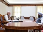 This was Dhillon’s first meeting with the Prime Minister after being appointed as the first Sikh president of the party’s Punjab unit. (HT)