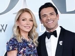 US talk show hosts and actors Kelly Ripa and husband Mark Consuelos attend the 79th Annual Tony Awards at Radio City Music Hall in New York on June 7, 2026. 