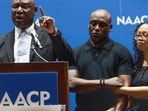 Attorney Ben Crump (L) holds a press conference with Elmore Wonsley (C) and Christine Wells-Wonsley, the parents of Nolan Wells, at the annual NAACP National Convention to announce the results of an independent autopsy as they investigate the death of Wells on July 22, 2026 in Chicago, Illinois. (Photo by SCOTT OLSON / GETTY IMAGES NORTH AMERICA / Getty Images via AFP)