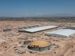 Construction is under way on Meta Platforms’ El Paso, Texas, data-center complex.