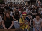 Hundreds of Ukrainians demonstrated for several days following the ouster of former Defense Minister Mykhailo Fedorov.