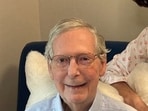 Senator Mitch McConnell seen in a photograph released by his office on July 26, Sunday.