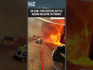 Dramatic Helmet Cam Shows French Crews Battling Massive Wildfires