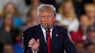 Trump said there was a “good chance” talks would make progress, in remarks to reporters aboard Air Force One. it remains unclear if any substantial discussions were taking place. (AP) Trump said there was a “good chance” talks would make progress, in remarks to reporters aboard Air Force One. it remains unclear if any substantial discussions were taking place. (AP)