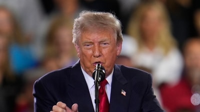 US President Donald Trump has said he halted the bombing to allow diplomacy to progress. (AP)