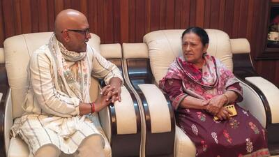 Ajay Rai with Tazeen Fatma during a meeting in Rampur on Tuesday. (Sourced)