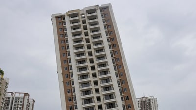 Bengaluru's OC-approved tilted tower rebuild an 'unprecedented case'; fresh RERA registration may not be required, Karnataka Real Estate Regulatory Authority Chairman Rakesh Singh told HT Real Estate (Photo for representational purposes only) (ChatGPT generated photo)