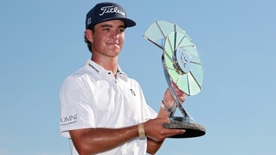 Jackson Koivun with his 3M Championship trophy. (PGA Tour)