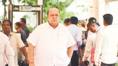 Mumbai, India – 08 July 2026: Minister of Medical Education of Maharashtra Hasan Mushrif arrived at Vidhan Bhavan during the Maharashtra Monsoon Assembly Session, in Mumbai, India, on Wednesday, 08 July 2026. (Photo by Bhushan Koyande/HT Photo) Mumbai, India – 08 July 2026: Minister of Medical Education of Maharashtra Hasan Mushrif arrived at Vidhan Bhavan during the Maharashtra Monsoon Assembly Session, in Mumbai, India, on Wednesday, 08 July 2026. (Photo by Bhushan Koyande/HT Photo)