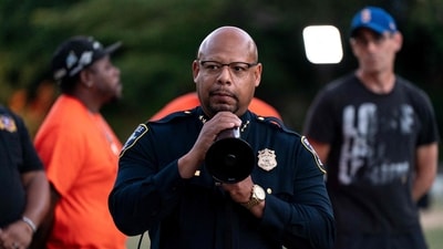 Seattle Police Chief Shon Barnes speaks during a vigil a day after the Bite of Seattle food festival shooting at Seattle Center. (David Ryder/Getty Images/AFP )